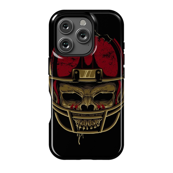 iPhone 16 Pro StrongFit American Football Skull by Afif Quilimo