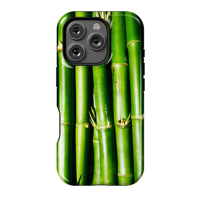 iPhone 16 Pro StrongFit Bamboo Zen Green Nature by BluedarkArt