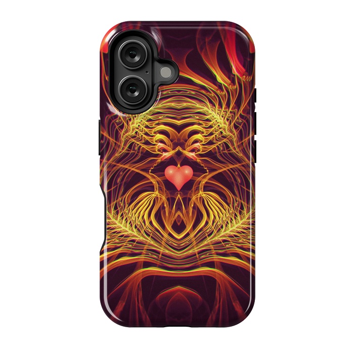 iPhone 16 StrongFit Fractal Heart by Art Design Works