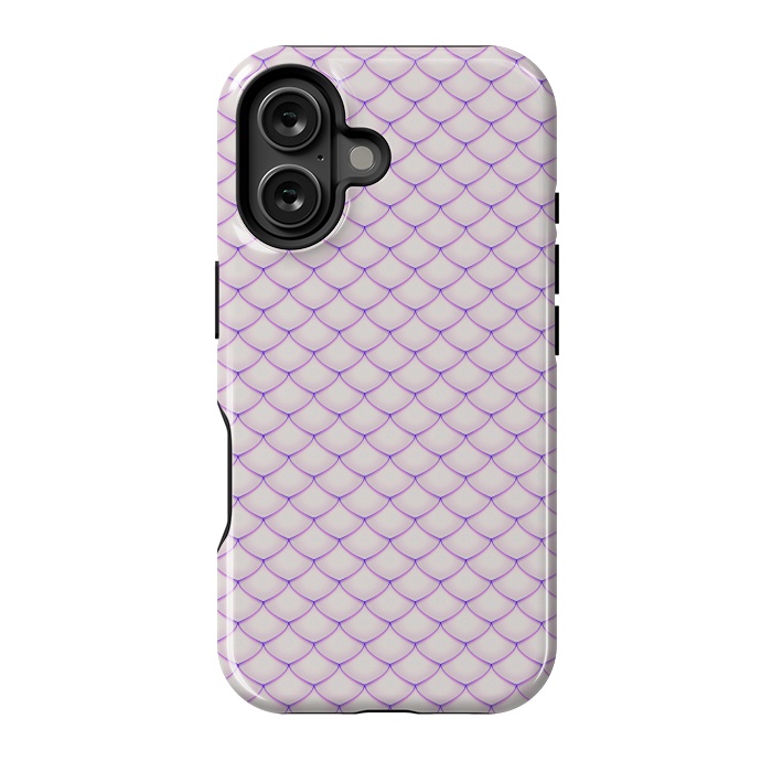 iPhone 16 StrongFit Pink Fish Scale Pattern by Art Design Works