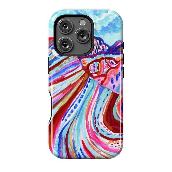 iPhone 16 Pro StrongFit Abstract Rainbow Mountains  by Tigatiga