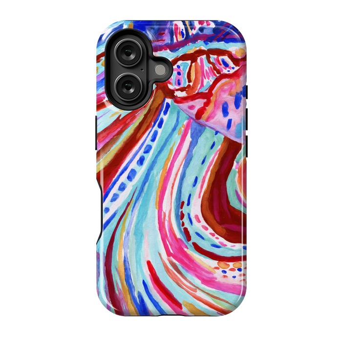 iPhone 16 StrongFit Abstract Rainbow  by Tigatiga