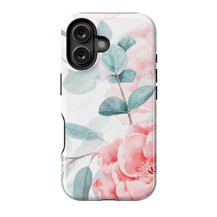 iPhone 16 StrongFit Rose Blush and Eucalyptus by  Utart