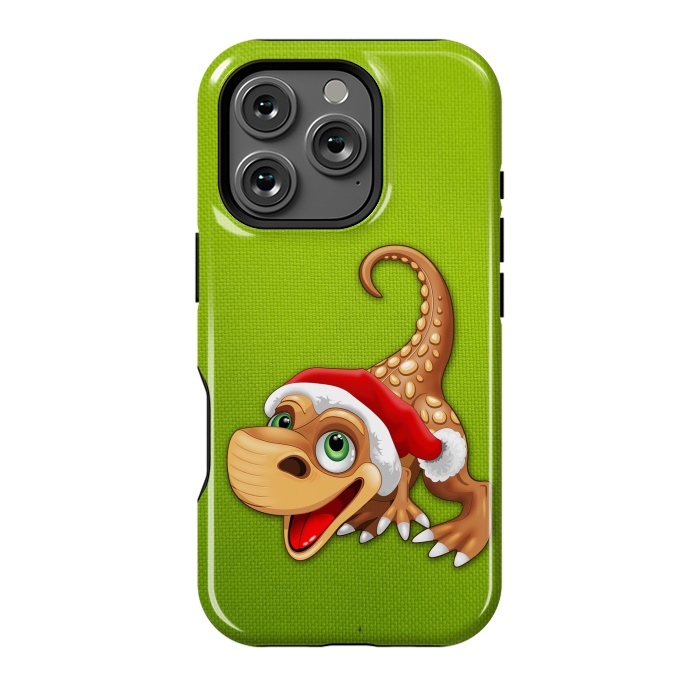 iPhone 16 Pro StrongFit Dinosaur Baby Cute Santa Claus by BluedarkArt