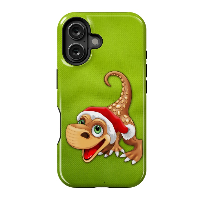 iPhone 16 StrongFit Dinosaur Baby Cute Santa Claus by BluedarkArt