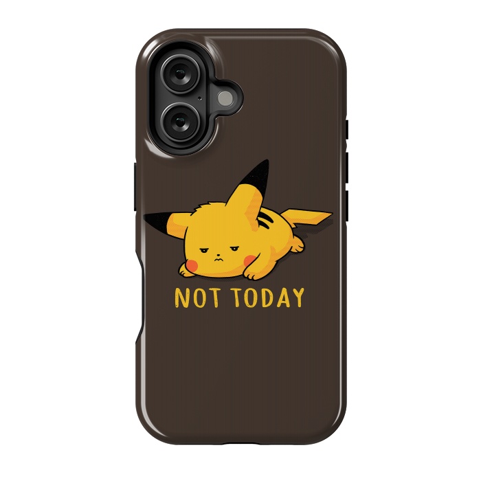 iPhone 16 StrongFit Pikachu Not Today by eduely