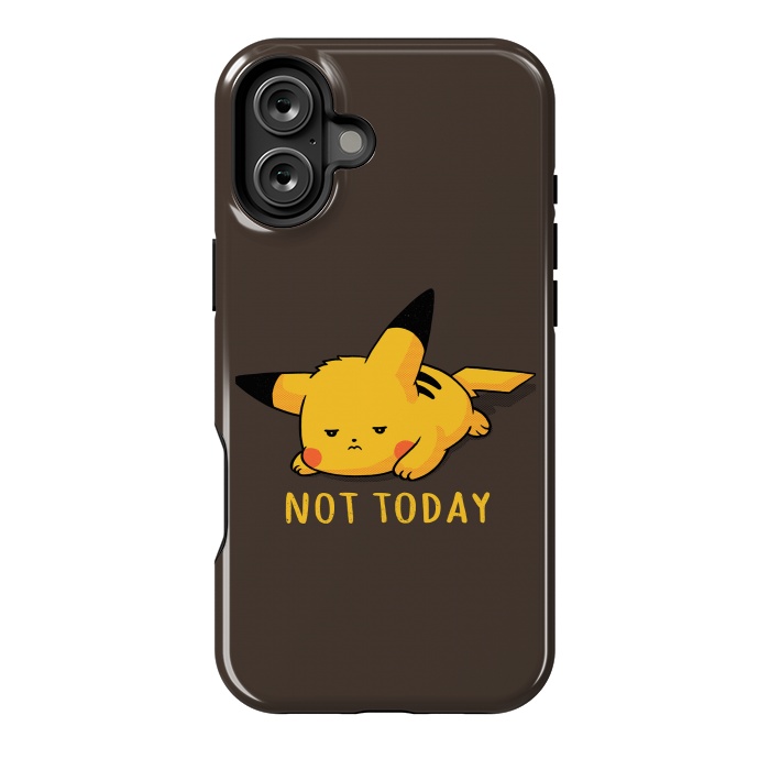 iPhone 16 Plus StrongFit Pikachu Not Today by eduely