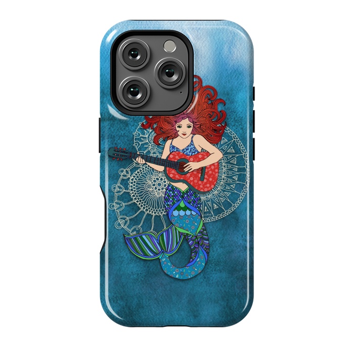 iPhone 16 Pro StrongFit Musical Mermaid by Micklyn Le Feuvre