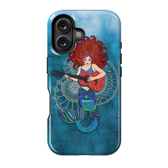 iPhone 16 StrongFit Musical Mermaid by Micklyn Le Feuvre