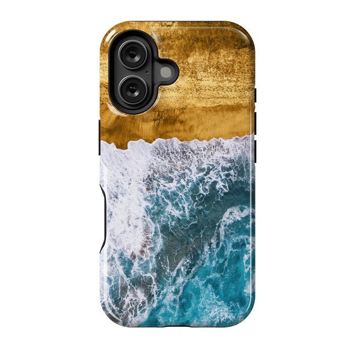 iPhone 16 StrongFit Tropical XVI - Golden Beach by Art Design Works