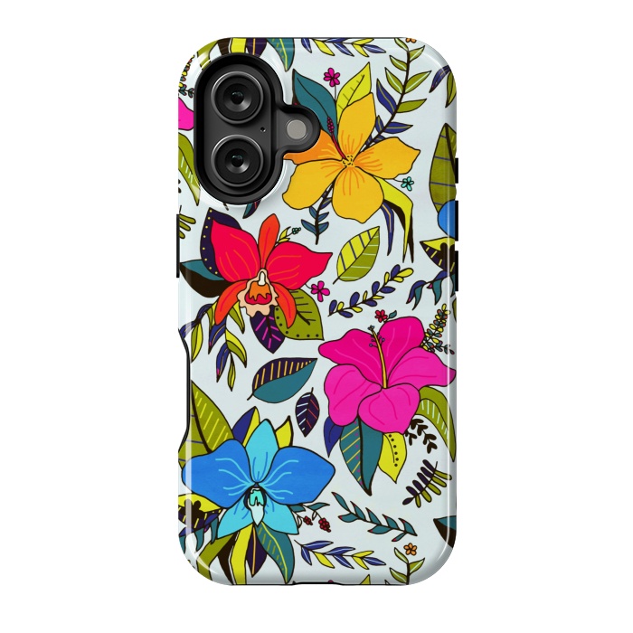 iPhone 16 StrongFit Tropical Floral by Tigatiga