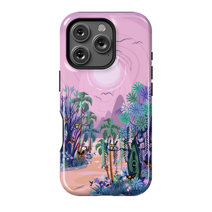 iPhone 16 Pro StrongFit The Eyes of the Enchanted Misty Forest by BluedarkArt