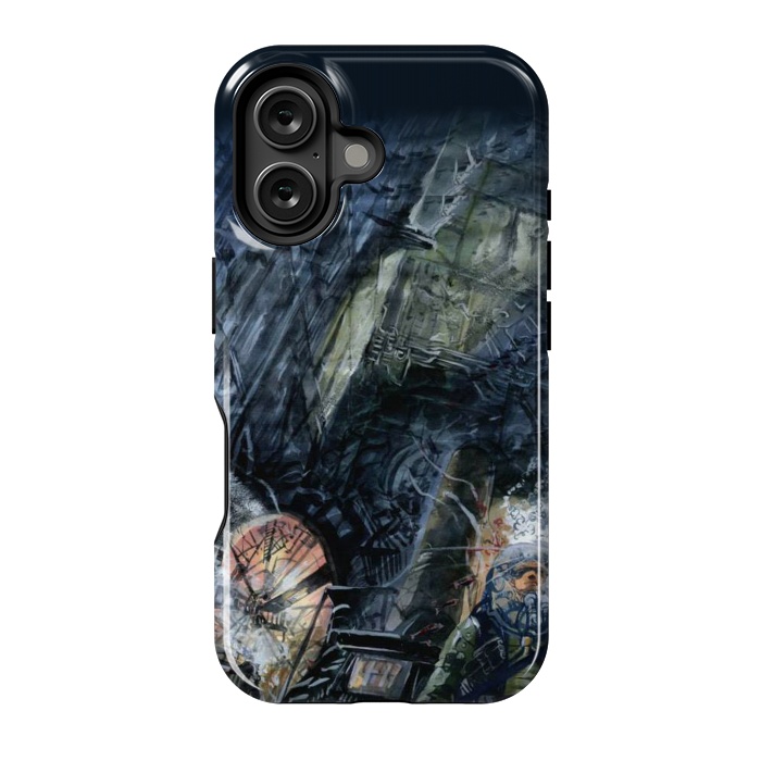 iPhone 16 StrongFit Twenty Thousand Leagues Under the Sea, Jules Verne world by Max LeTamis