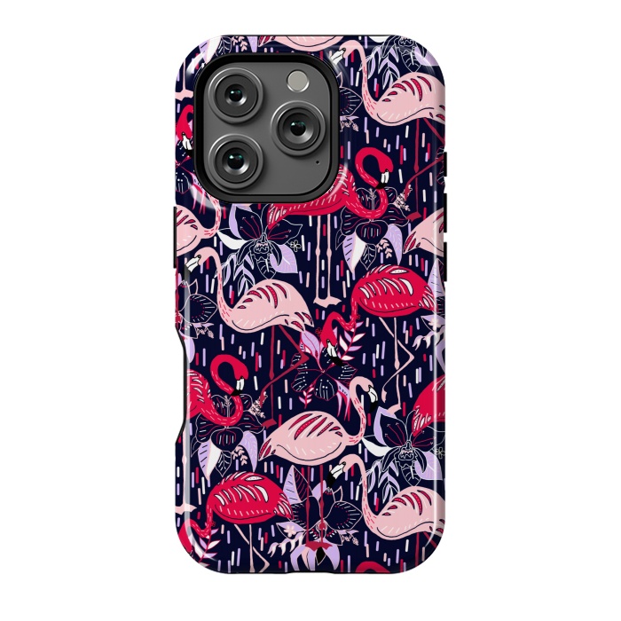 iPhone 16 Pro StrongFit Fantasy Flamingos  by Tigatiga