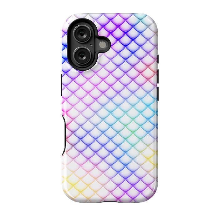 iPhone 16 StrongFit Colorful Mermaid Scales by Art Design Works