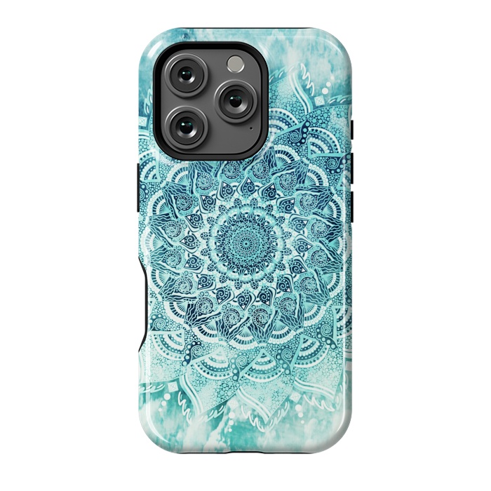 iPhone 16 Pro StrongFit Mandala turquoise by Jms