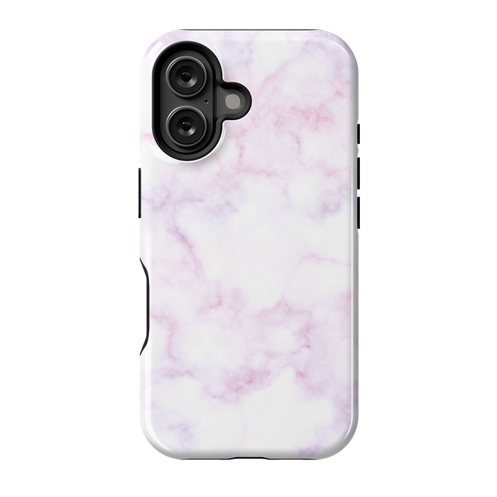 iPhone 16 StrongFit Soft white pink marble by Oana 