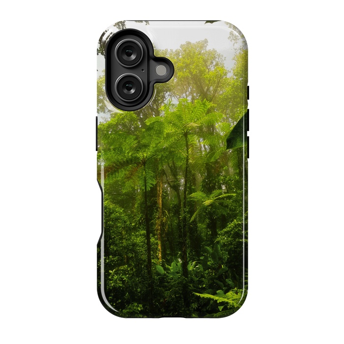 iPhone 16 StrongFit Rainforest Misty Green Soul  by BluedarkArt