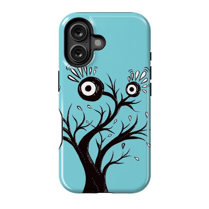 iPhone 16 StrongFit Tree Monster Weird Ink Drawing by Boriana Giormova