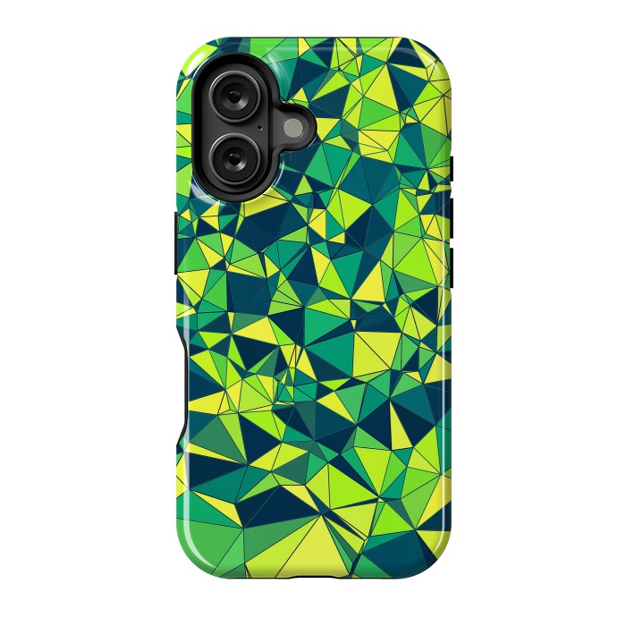 iPhone 16 StrongFit Green Low Poly Design by Art Design Works