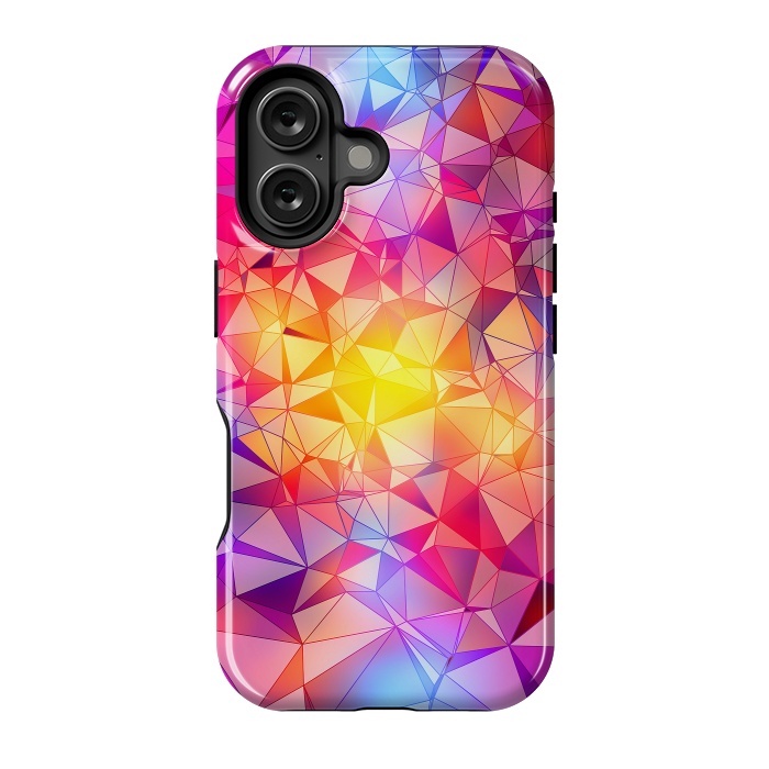 iPhone 16 StrongFit Colorful Low Poly Design by Art Design Works