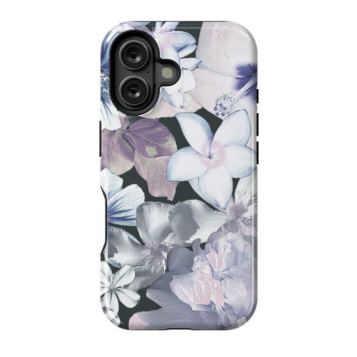 iPhone 16 StrongFit Dark flowers by Susanna Nousiainen