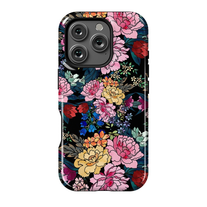 iPhone 16 Pro StrongFit stylish winter flowers bouquets illustration  by InovArts