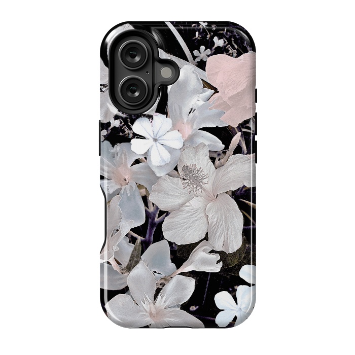 iPhone 16 StrongFit Dark flowers II by Susanna Nousiainen