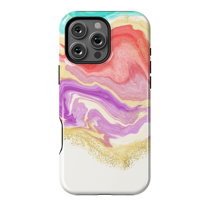 iPhone 16 Pro Max StrongFit Colorful Marble by Noonday Design