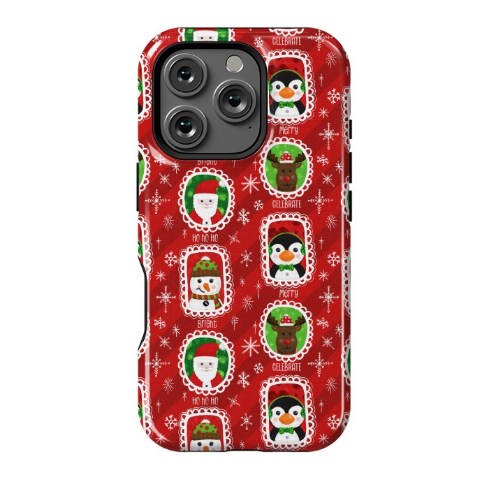 iPhone 16 Pro StrongFit Santa and Friends by Noonday Design