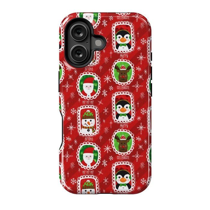 iPhone 16 StrongFit Santa and Friends by Noonday Design