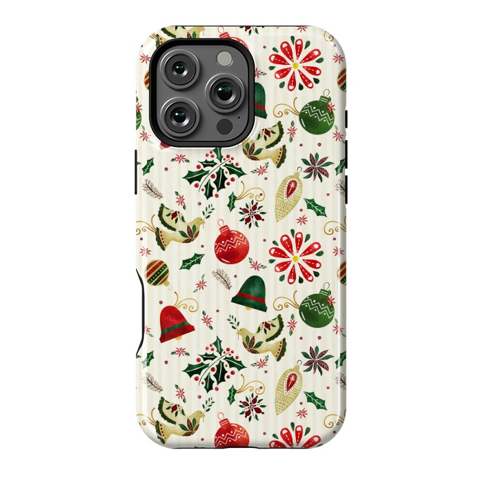 iPhone 16 Pro Max StrongFit Ornate Christmas Ornaments by Noonday Design