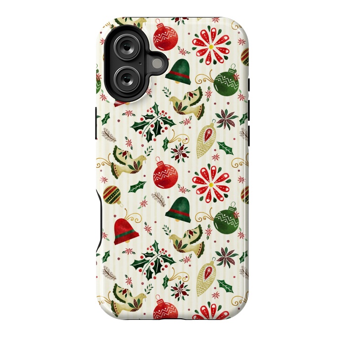 iPhone 16 Plus StrongFit Ornate Christmas Ornaments by Noonday Design