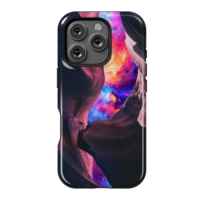 iPhone 16 Pro StrongFit Grand Canyon with Colorful Space Collage by Art Design Works