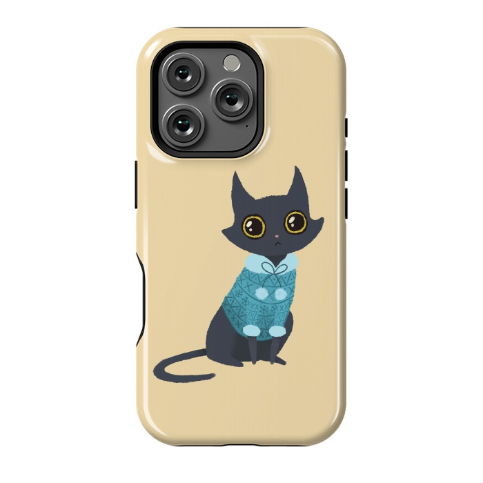 iPhone 16 Pro StrongFit Cozy cat by Laura Nagel