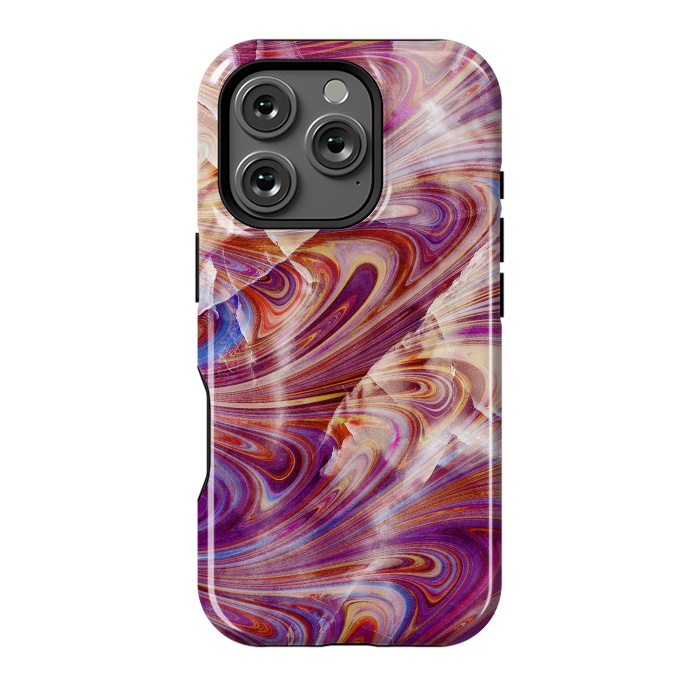 iPhone 16 Pro StrongFit purple pink marble art by Oana 