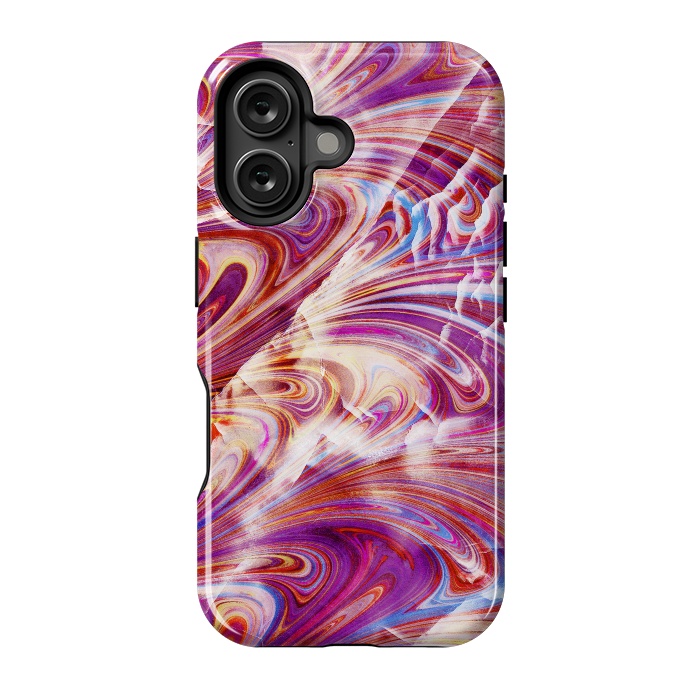 iPhone 16 StrongFit Colorful elegant marble art by Oana 