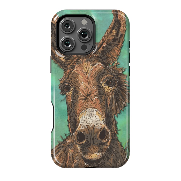 iPhone 16 Pro Max StrongFit Little Brown Donkey by Lotti Brown