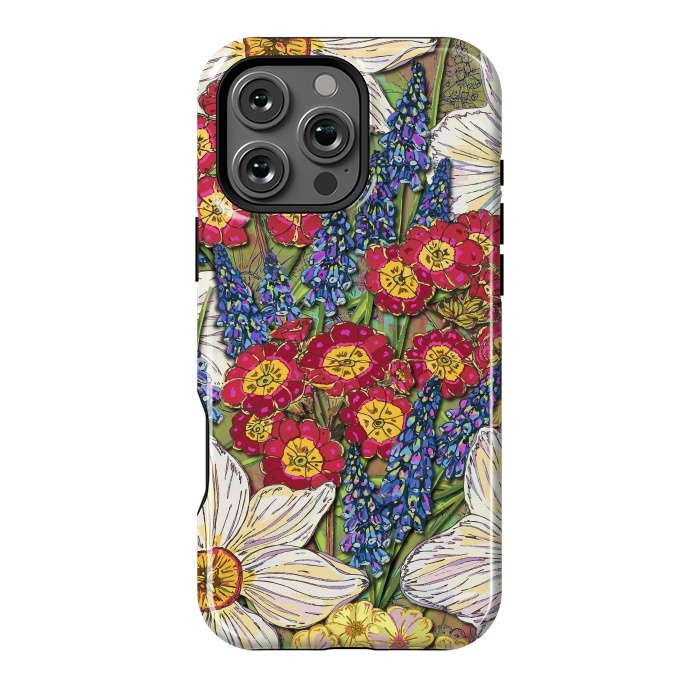 iPhone 16 Pro Max StrongFit Spring Flowers by Lotti Brown