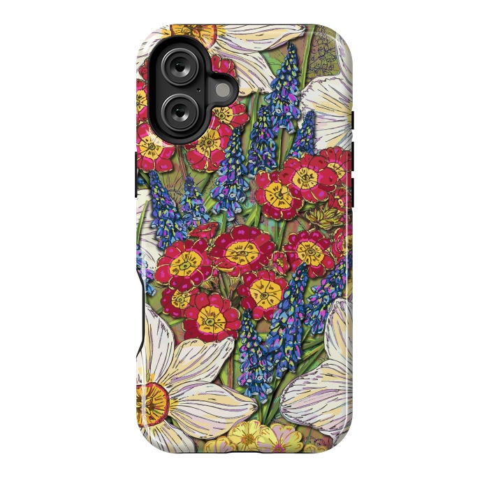 iPhone 16 Plus StrongFit Spring Flowers by Lotti Brown