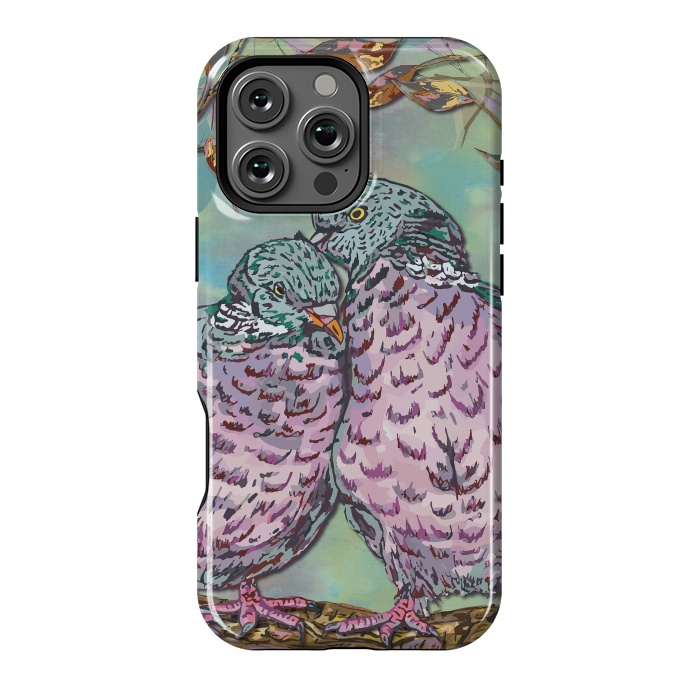 iPhone 16 Pro Max StrongFit Loving Ring Doves by Lotti Brown