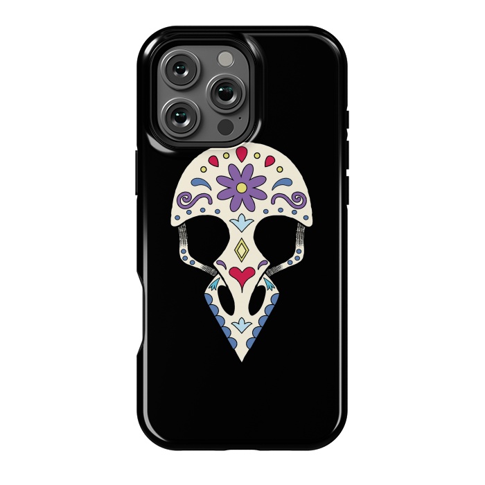 iPhone 16 Pro Max StrongFit Bird sugar skull by Laura Nagel