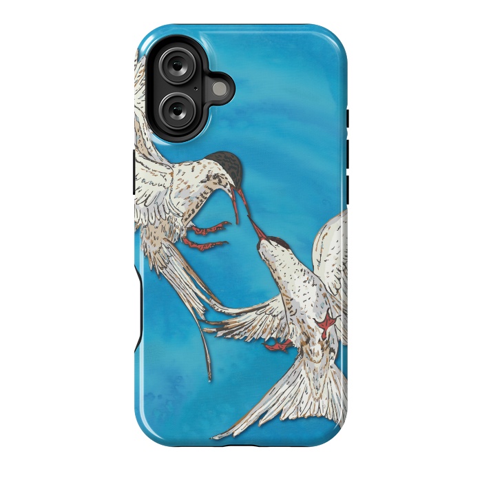 iPhone 16 Plus StrongFit Arctic Terns by Lotti Brown