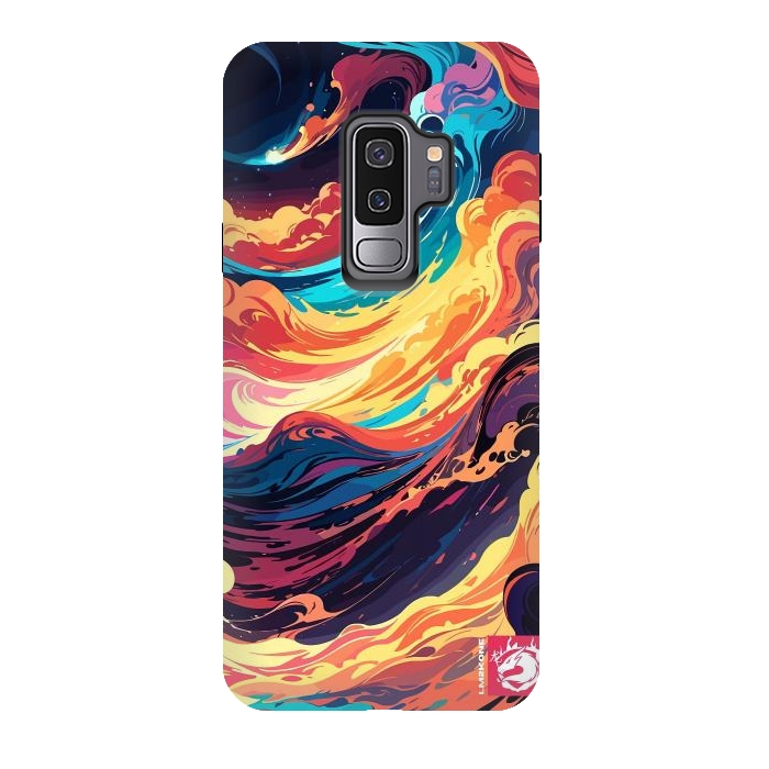 Galaxy S9 plus StrongFit Abstract Vivid Waves by LM2Kone