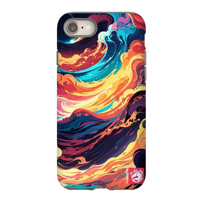 iPhone 8 StrongFit Abstract Vivid Waves by LM2Kone