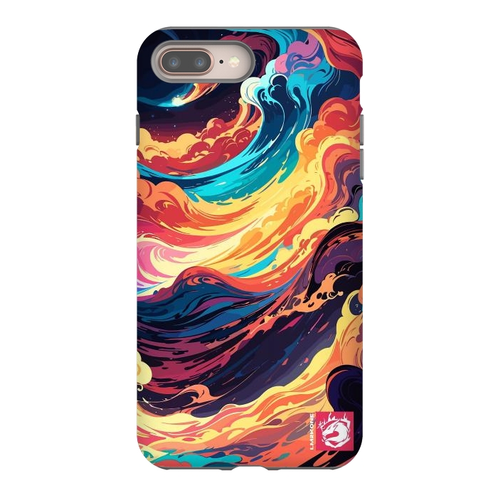 iPhone 8 plus StrongFit Abstract Vivid Waves by LM2Kone