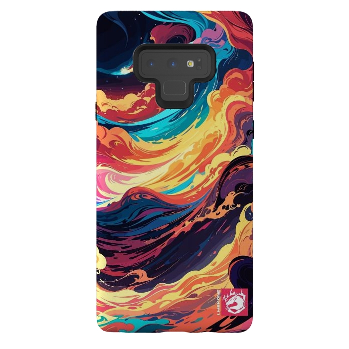 Galaxy Note 9 StrongFit Abstract Vivid Waves by LM2Kone