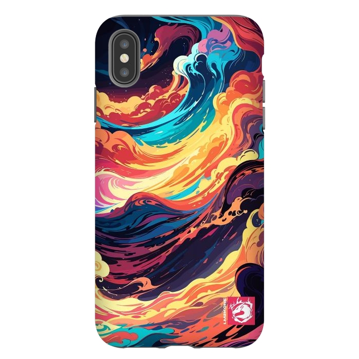 iPhone Xs Max StrongFit Abstract Vivid Waves by LM2Kone