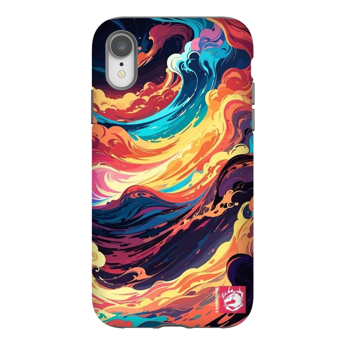 iPhone Xr StrongFit Abstract Vivid Waves by LM2Kone