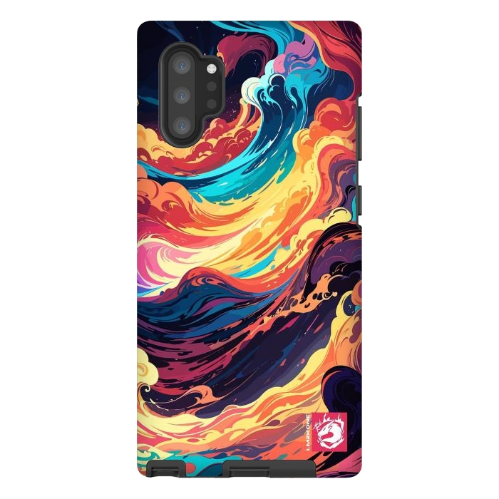 Galaxy Note 10 plus StrongFit Abstract Vivid Waves by LM2Kone